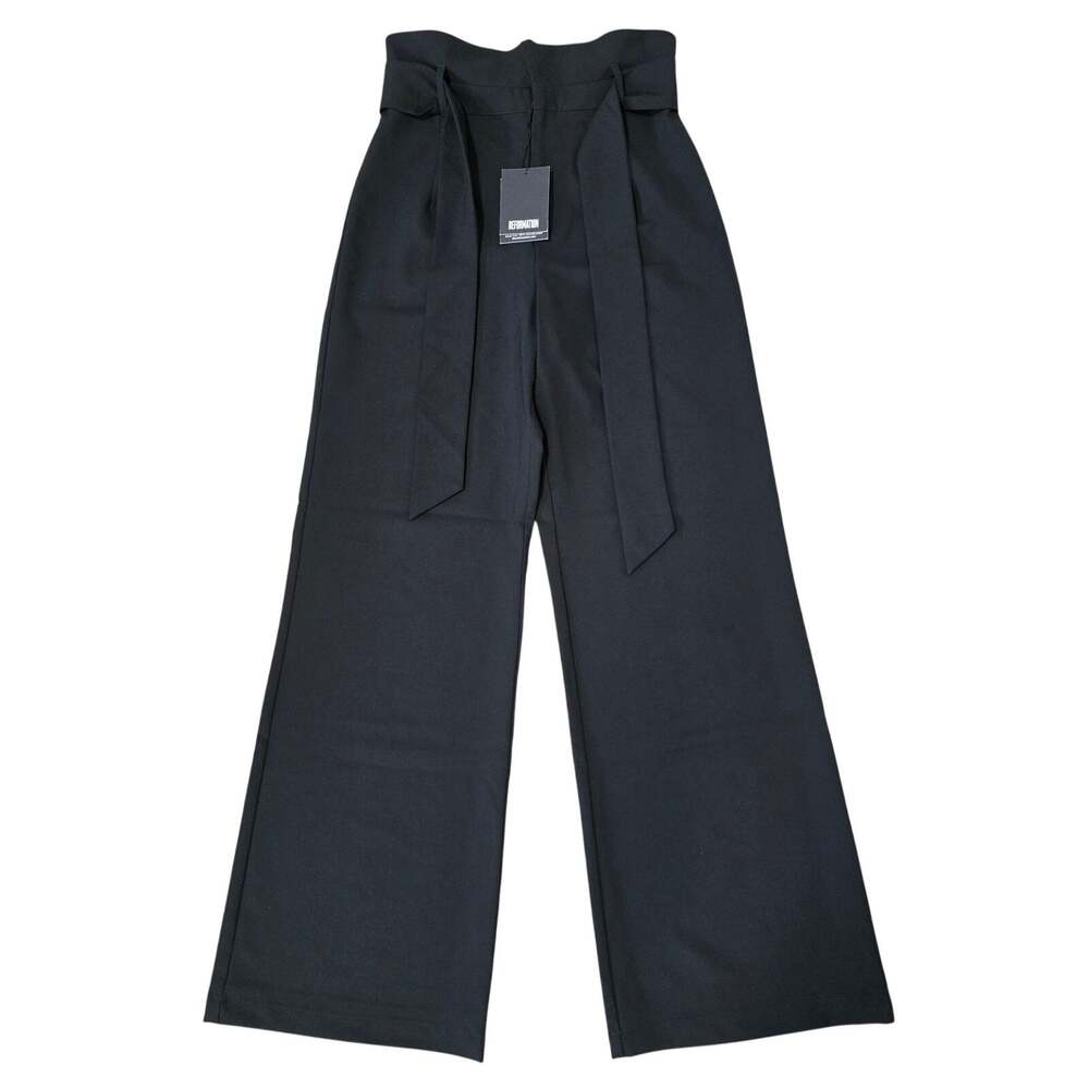 Reformation Greyson Black High Waist Trouser Pants Size 4 NWT